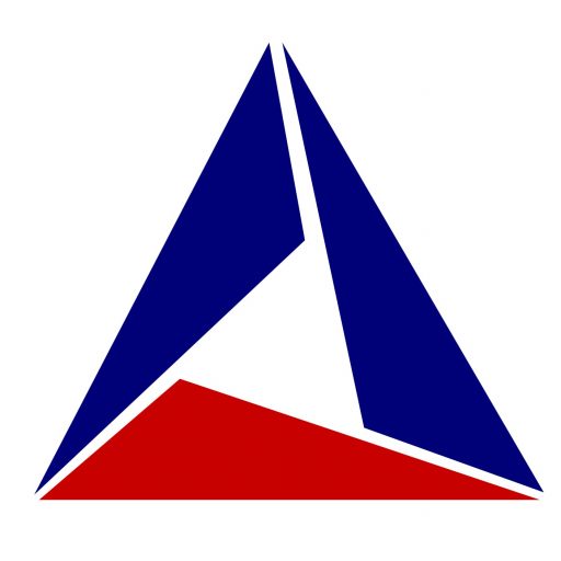 The Assurify Consulting Logo with 2 dark blue sides and a red base