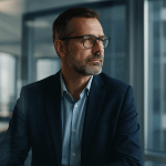 A project professional looking thoughtful in an office setting