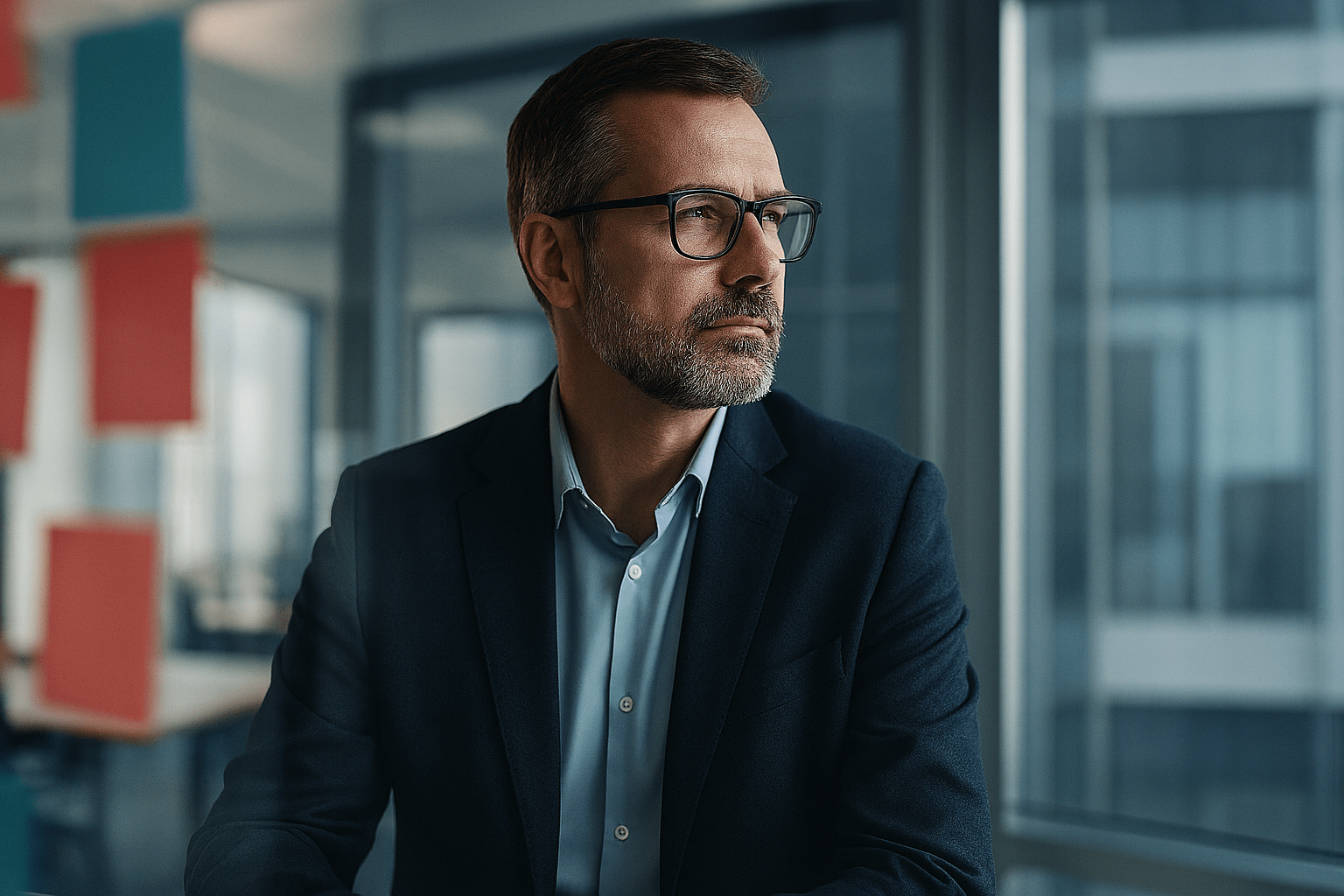 Stakeholder Management - Assurify Consulting A project professional looking thoughtful in an office setting